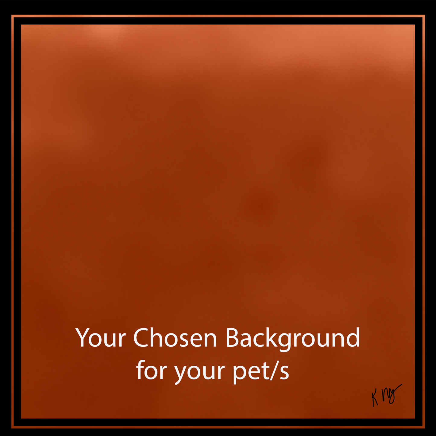 Pets on an Orange Sky Background (1–3 Pets)