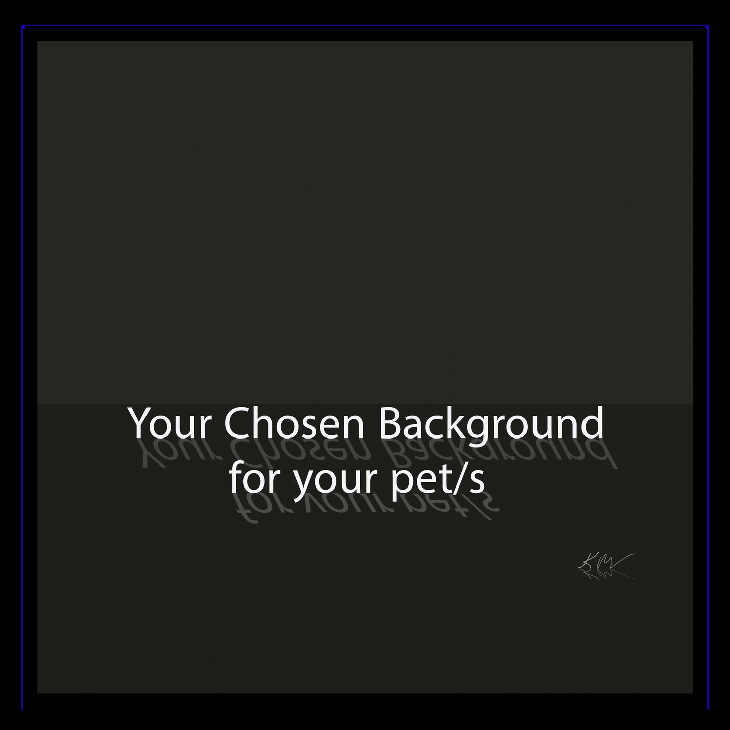 Glossy Black Reflection Background (1–3 Pets)