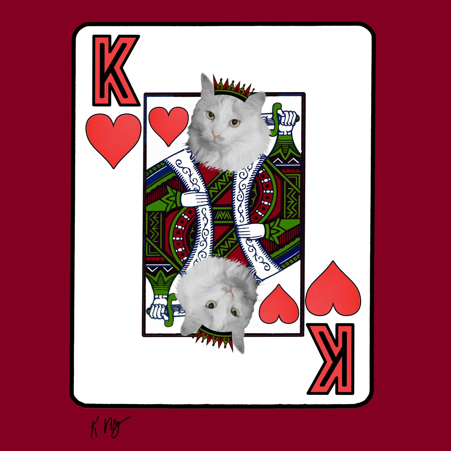 King of Hearts Playing Card Background (1 Pet)