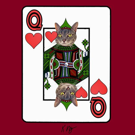Queen of Hearts Playing Card Background (1 Pet)